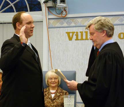 Trustee John Davis Being Sworn In